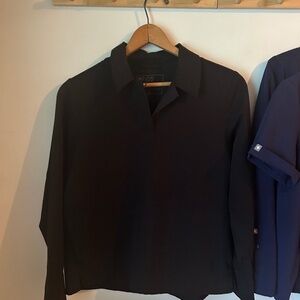 Figs long sleeve medium scrub top Black